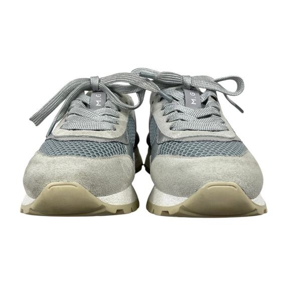 M. Gemi The Storia Sneaker Gray & Silver Size 6 Mixed Media Sporty Casual - Picture 9 of 13
